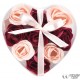 Set cadou 9 trandafiri mari din sapun, in cutie transparenta inima