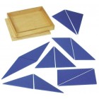 Montessori Triunghiuri constructive albastre 