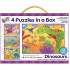Set 4 puzzle-uri Dinozauri 12, 16, 20, 24 piese